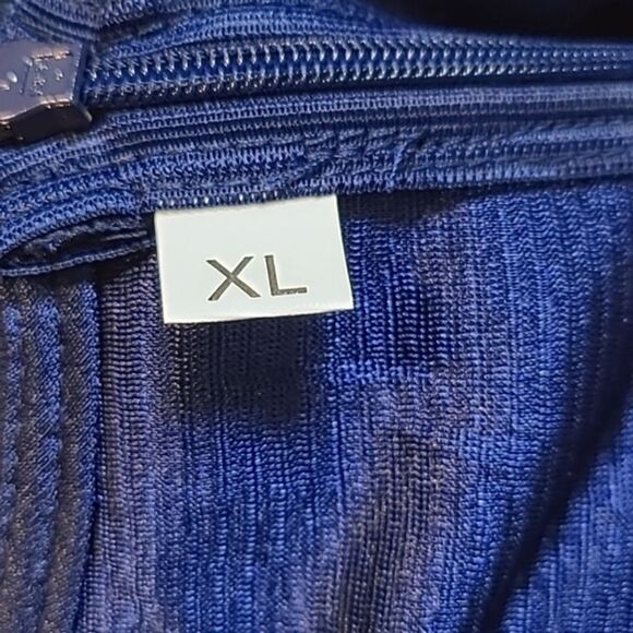 Navy Blue Umbrella Hem Midi-Dress with Lace & Sequined Collar, Size XL, NWOT - Picture 11 of 12